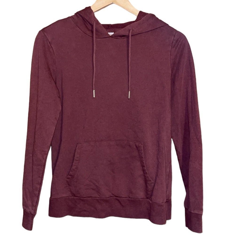 •BELLE DU JOUR•BROWN LIGHTWEIGHT SWEATSHIRT HOODIE SIZE MEDIUM EUC